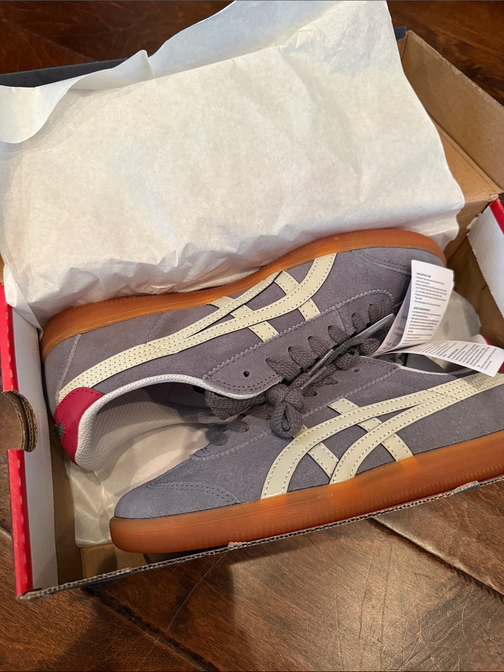 Onitsuka Tiger by Asics Gray Suede Sneakers INSPIRED Gum Sole! Not Authentic!